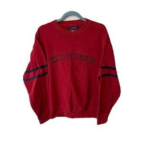 Vintage Tommy Hilfiger Spell Out Stitched Faded Crewneck Sweatshirt